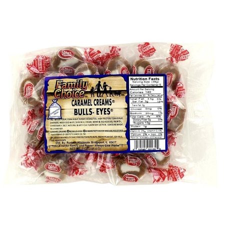 FAMILY CHOICE Bullseye, Caramel Flavor, 75 oz 1135